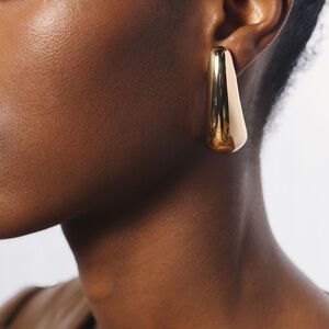 Anthropologie Petra Hoop Earrings in Gold, with original tags